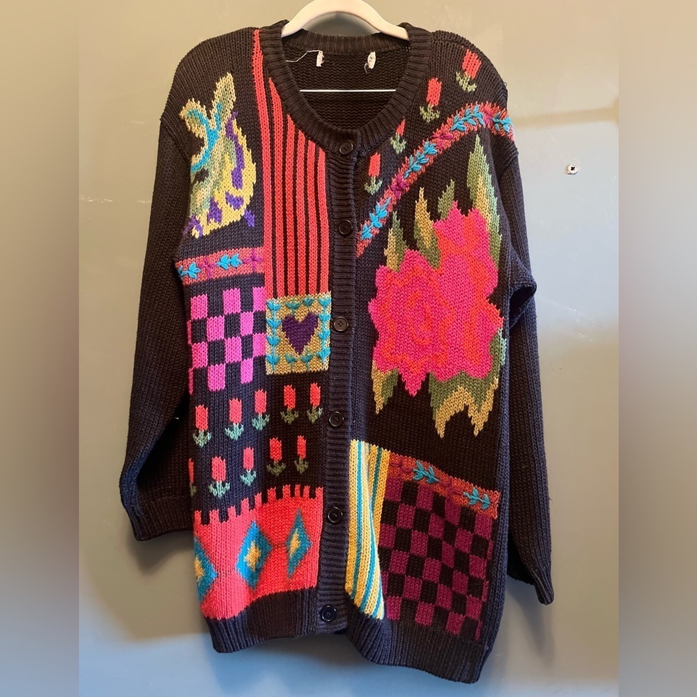 Heart & Rose sweater/ Cardigan… Vintage - Picture 2 of 11